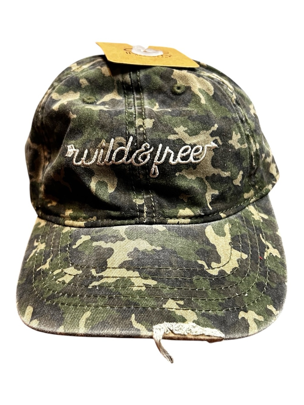 💟 Wild & Free Camo Baseball Cap Hat Infinity Headwear Adjustable Strap New